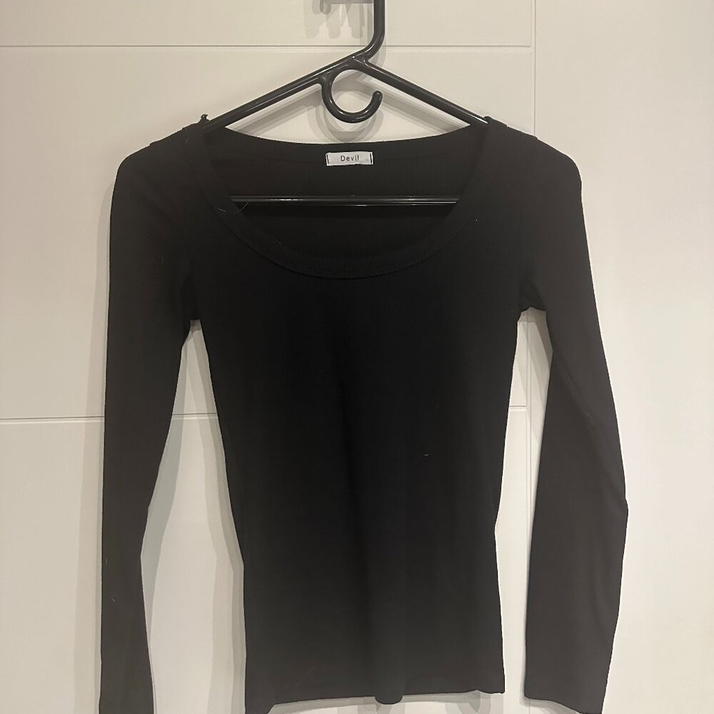 [3-PACK] - Camel, Blue, Black - Scoop Neck Long Sleeve Shirts